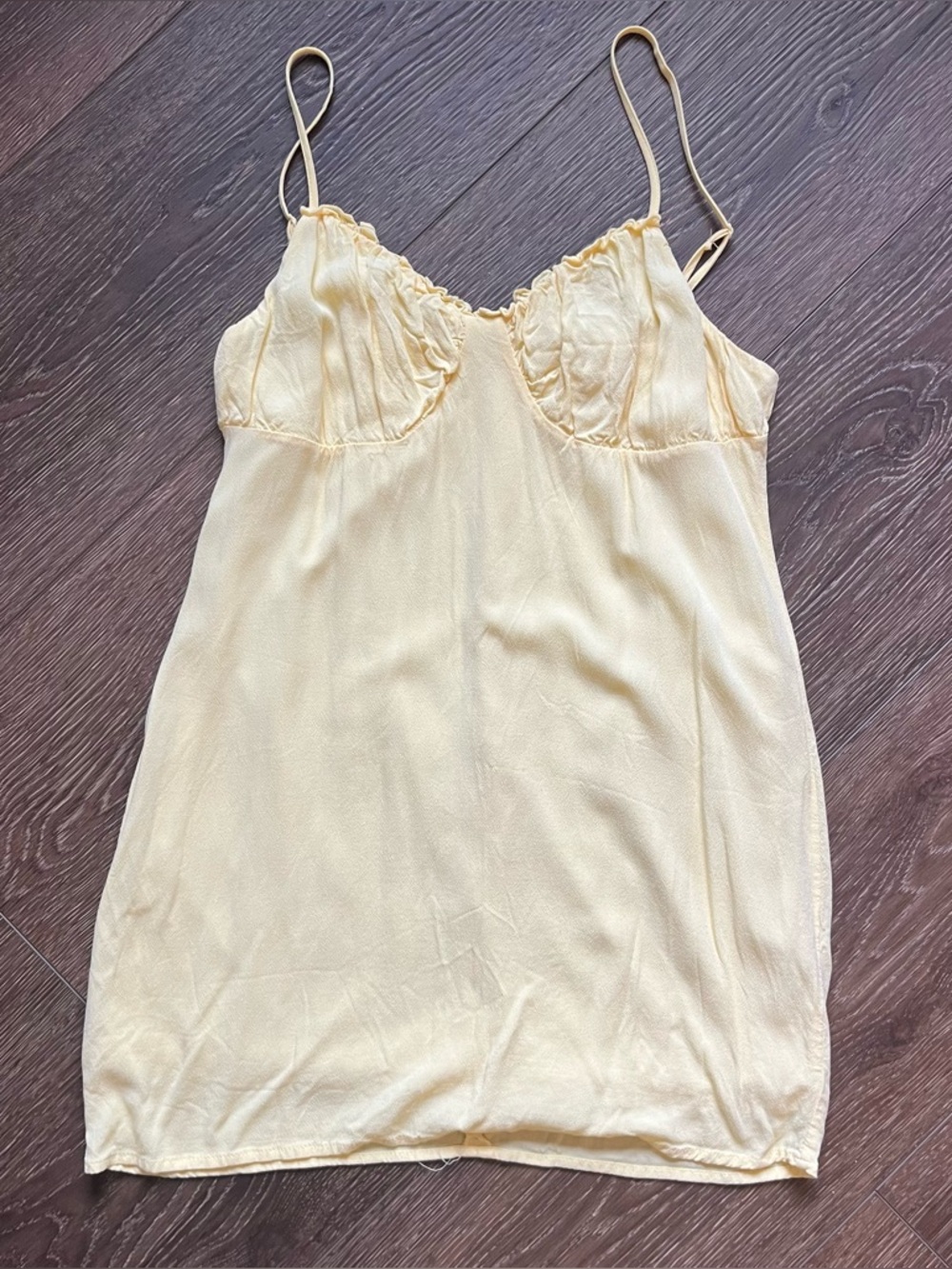 Butter yellow mini dress